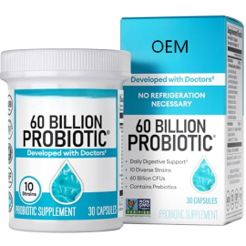 Probiotics 60 Billion CFU 10 Strains + Organic