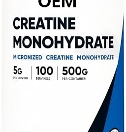 Creatine Monohydrate Micronized Powder 500G, 5000mg Per Serv