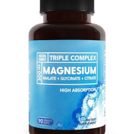 Triple Magnesium Complex 300mg Magnesium Glycinate, Malate