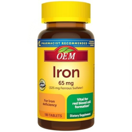 Iron 65 mg (325 mg Ferrous Sulfate) Tablets