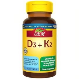 Vitamin D3 K2 Supplement, 5000 IU (125 mcg)
