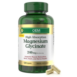 High Absorption Magnesium Glycinate 240 mg for Supporting