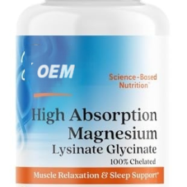 High Absorption Magnesium Glycinate Lysinate Supplement for Sleep