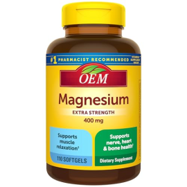 Magnesium Oxide 400 mg Softgels, Extra Strength Magnesium