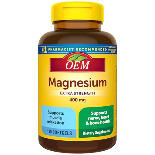 Magnesium Oxide 400 mg Softgels, Extra Strength Magnesium