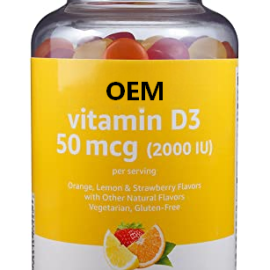 Vitamin D3 2000 IU Gummies, Orange, Lemon