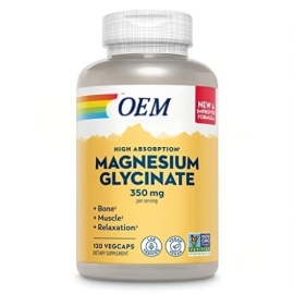 Magnesium Glycinate Capsules, Chelated Magnesium Bisglycinate w/BioPerine, Higher