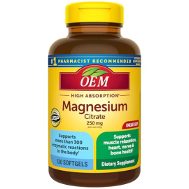 Magnesium Citrate 250 mg per serving, Magnesium Supplements