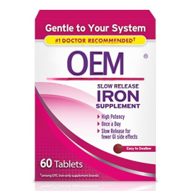 45mg Iron Supplement for Iron Deficiency, Slow Release