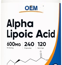 Alpha Lipoic Acid 600mg Per Serving, 240 Capsules