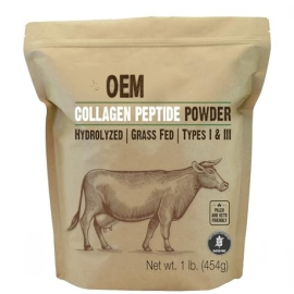 Collagen Peptide Powder, 1 lb, Pure Hydrolyzed, Gluten