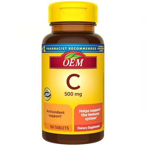 Vitamin C 500 mg Tablets, Dietary Supplement, Vitamin
