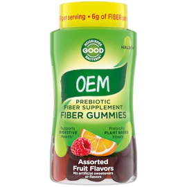 Prebiotic Fiber Supplement Gummies for Digestive Health, Assorted