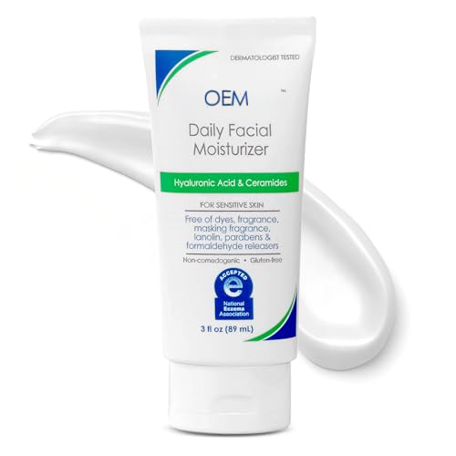 Facial Moisturizer Ceramides Hyaluronic Acid Formulated Without Common