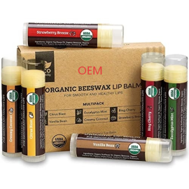 Usda Lip Balm 6 Pack Fruit Flavors Beeswax